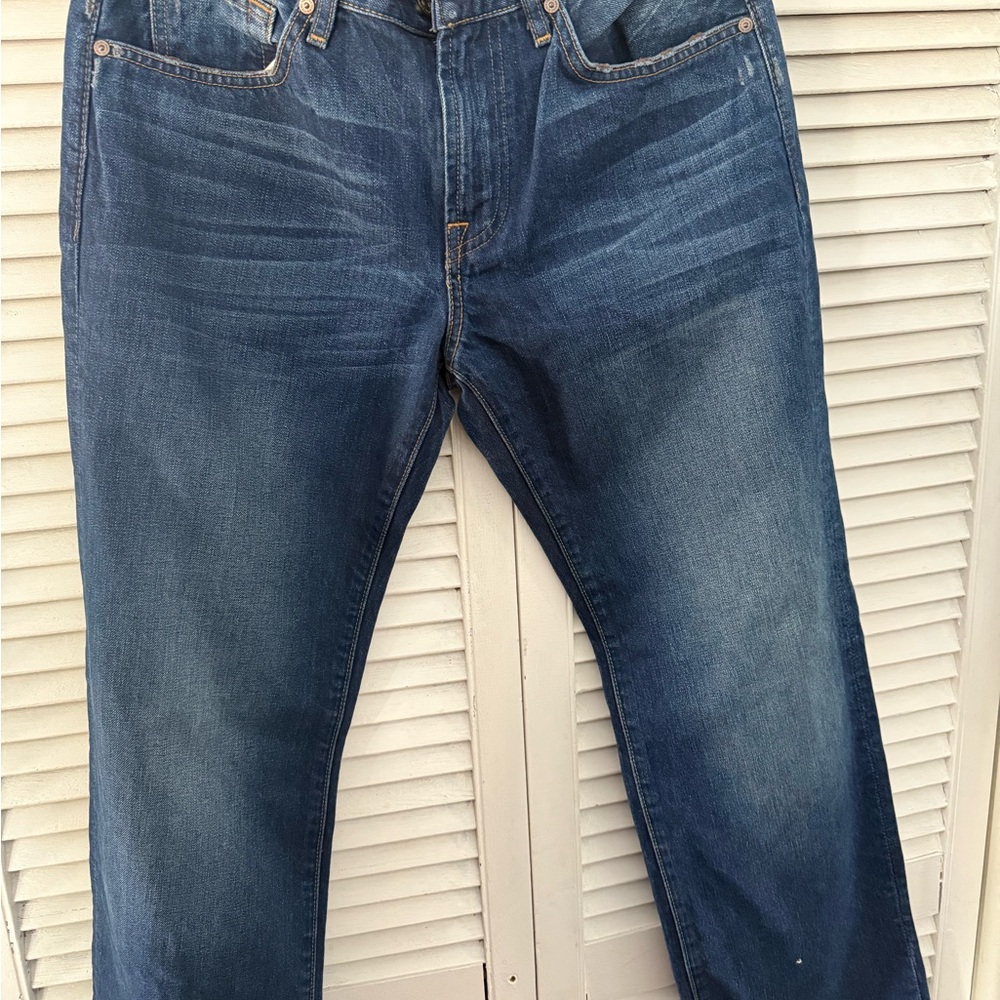 7 For All Mankind Men's Dark Blue Relaxed Jeans